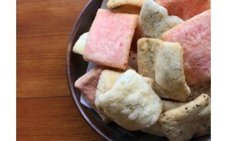 揚げおかき竹籠入り２個セット // おかき 揚げおかき