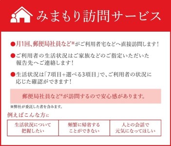 郵便局のみまもりサービス「みまもり訪問サービス」(３カ月) // みまもり みまもりサービス