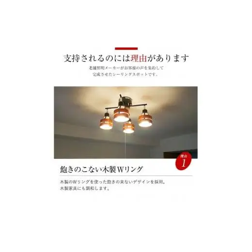 シーリングスポットライト クロス プルスイッチ 天井照明 KMC-4921BR LED電球色付属[881]