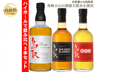 （飲み比べ）マツイウイスキー鳥取3本セット/松井酒造_T2600051