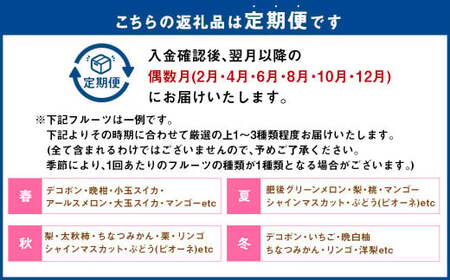 【年6回定期便】くまもと 旬のフルーツ極み 定期便 ① ｜ フルーツ くだもの 果物 旬 旬の果物 熊本県産 