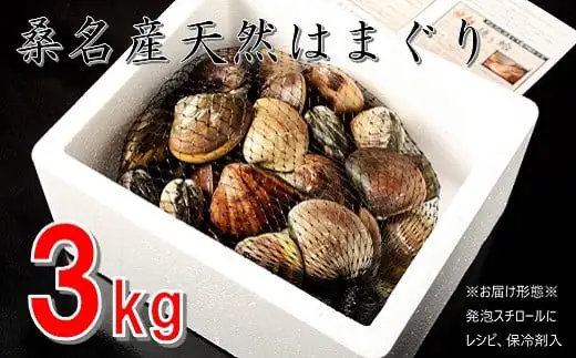 桑名はまぐり屋　漁師厳選　桑名産天然はまぐり6年?12年もの　3kg_蛤　ハマグリ　魚介　貝　魚貝　活はまぐり　焼きはま　海鮮　網焼き　酒蒸し　お吸い物　パエリア　パスタ　jc01
