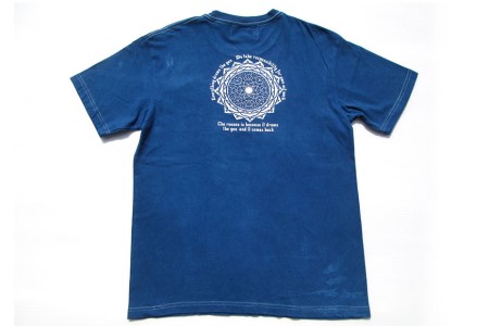 Tシャツ ASCENSION  藍染め タイダイ TシャツB 1枚 ファッション 服 男性 メンズ 女性 レディース  XS