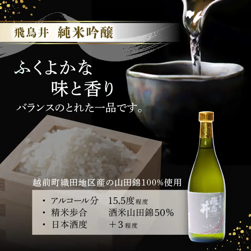 【2026年6月より発送】越前の地酒 夏 日本酒飲み比べ 720ml × 2本 江戸時代より創業 飛鳥井（あすかい）【ギフト 贈答】 [e19-a024]