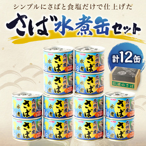 さば水煮缶セット(12缶)( 保存食 非常食 防災 備蓄 長期保存 )【B2-108】