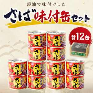 さば味付缶セット(12缶)( 保存食 非常食 防災 備蓄 長期保存 )【B2-109】