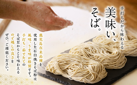 麦のはな の 鹿児島県産石臼挽き 冷凍生そばセット【 3人前 】 K071-001 冷凍