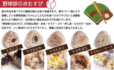 かんこめの玄むす 野球部のおむすび20個（5種類×4個）｜ 玄米 おにぎり 冷凍 個包装