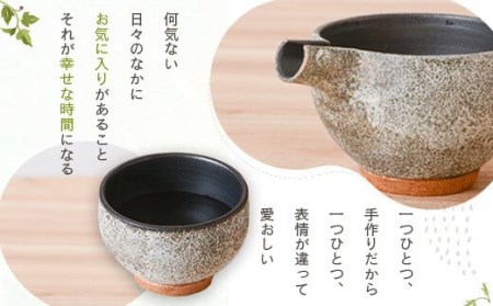 BS-822 詩季工房の酒器ｾｯﾄ(片口･ぐい呑み2個) 器 陶器 花瓶 小鉢