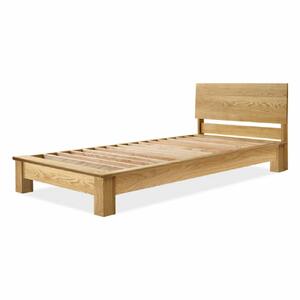 旭川家具 山室家具製作所 LINEA(リネア) No.106 シングルベッド ナラ 【 国産 無垢 インテリア 木製 ナチュラル すのこ シングル ベッドフレーム 寝室 北海道 】 _00932