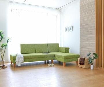 旭川家具 MUKU工房オリジナル ROLAN(ローラン) ナチュラル色 【 国産 無垢 インテリア 木製 ナチュラル ソファ ソファー 3人掛け カウチ コーナー リビング ダイニング 北海道 】_01007