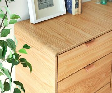 旭川家具 WOW WAO(ワオ) サイドボード 丸脚 【 国産 無垢 インテリア 木製 収納 ナチュラル キャビネット サイドボード リビング ダイニング 北海道 】 _01022