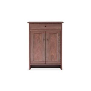 旭川家具　山室家具製作所　プロトNo.621キャビネット60　ウォールナット 【 国産 無垢 インテリア 木製 収納 ナチュラル キャビネット チェスト リビング ダイニング 北海道 】 _01966
