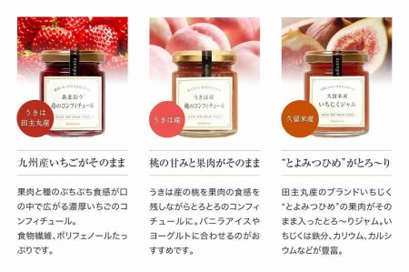 手づくりジャム5種セット_ジャム 手作り セット ジャムセット 5種類 いちご あまおう コンフィチュール いちじく もも 抹茶 ミルク 保存料 香料 増粘剤 不使用 瓶 詰め合わせ イソマルオリゴ糖 低糖度 お取り寄せグルメ 福岡県 久留米市 送料無料 〔Ca031〕