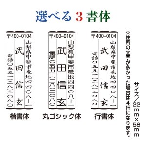 風雅印　個人用住所判 　[山梨 判子 ゴム印]