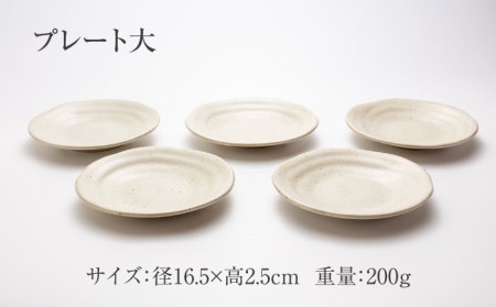 【美濃焼】石目 取皿 大・小 10点 セット 伊賀（白）【山銀深萱商店】食器 皿 プレート 小皿 取り皿 ケーキ皿 薬味皿 醤油皿 家族 おもてなし パーティ 美濃焼 日本製 レンジ対応 食洗機対応 送料無料 [MEZ002]
