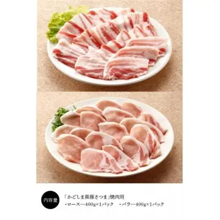 南九州市産かごしま黒豚さつま焼肉用 800g【配送不可地域：離島】【1186091】