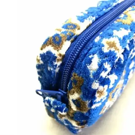 ポーチ　雪小紋　ブルー_装飾品・工芸品  鞄・バッグ かばん カバン_【1074157】