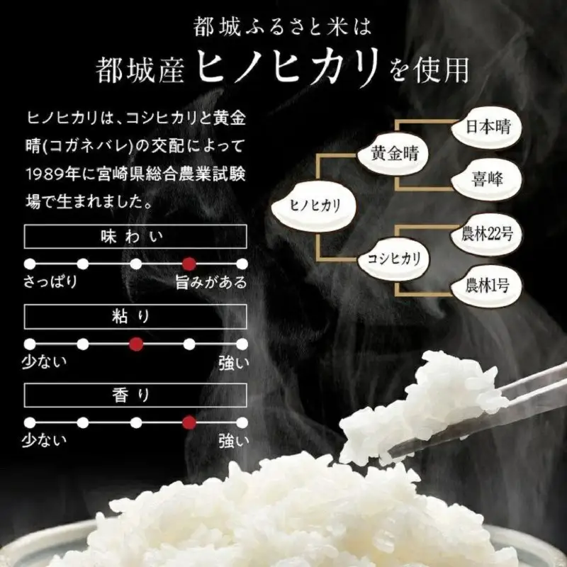 都城ふるさと米(ひのひかり)無洗米10kg〔27-9001〕_(都城市) 都城産 ひのひかり 無洗米5㎏ 2袋