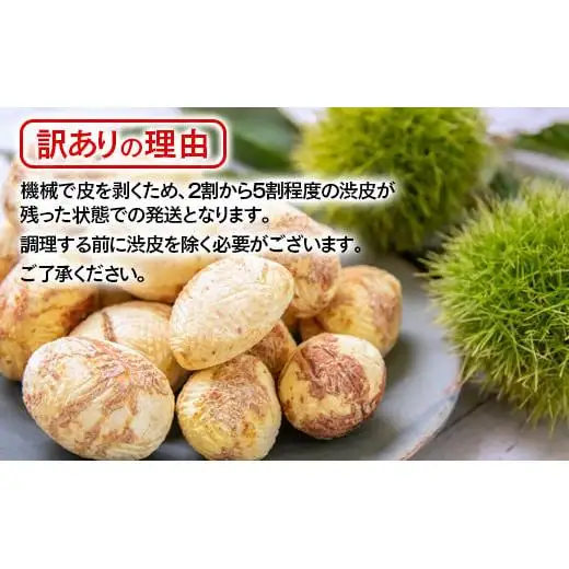 【訳あり】低温熟成栗 国産むき栗 500g 糖度2～3倍  西都市産＜49-3a＞