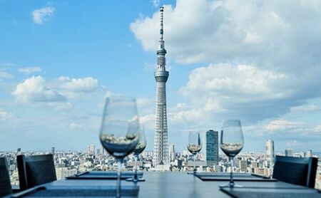 スカイツリー（R）ビューレストラン 簾【ランチペア券】三簾重＋東京スカイツリー（R）入場引換券 SKYTREE 東京都 食事券 ペア入場券 優待券 お食事券 展望 SKYTREE 東京都 墨田区 チケット 和食 観光 デート 