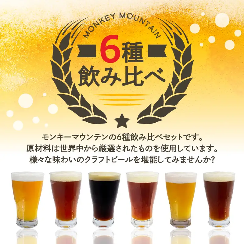 【父の日ギフト】 モンキーマウンテン クラフトビール 6種飲み比べセット ≪6月21日お届け≫ H01002-C