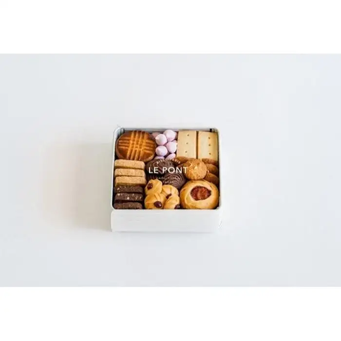 LE  PONTクッキー缶（スクエア）【6月～9月受注分は10月以降発送～1か月以内のお届け】
