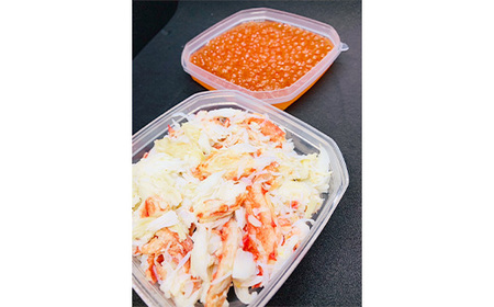 タラバ剥き身90g・醤油漬いくら85g セット いくら タラバガニ 蟹 カニ 海鮮丼 F4F-2171