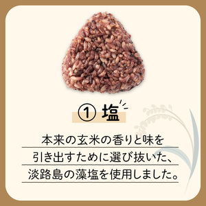 【7営業日以内に発送】2種から 選べる ！ 冷凍 玄米 おむすび 5個入り (1) 塩 K182-004_01 スピード配送 最短 すぐ届く お急ぎ