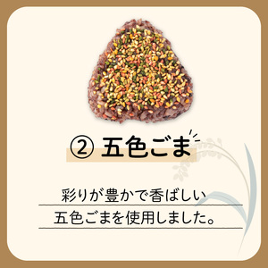 【7営業日以内に発送】2種から 選べる ！ 冷凍 玄米 おむすび 5個入り (2) 五色 ごま K182-004_02 スピード配送 最短 すぐ届く お急ぎ