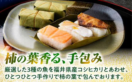 【着日指定可】柿の葉寿し(のどぐろ･小鯛･サーモン)2本セット  [BFAM002] 【配送不可地域：北海道、北東北（秋田、青森、岩手）、九州、沖縄、離島】