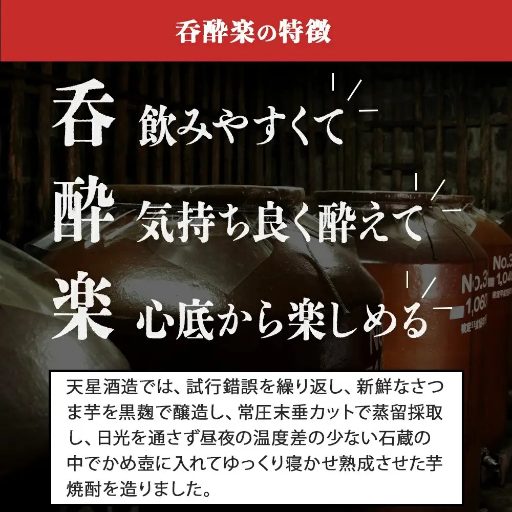 かめ寝かせ焼酎　呑酔楽【原酒】720ml