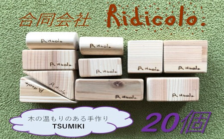 AS-732 無塗装手作りTSUMIKI 1セット20ピース