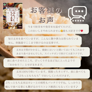 もちもち玄米【ぷちっともち玄米】洗米・つけ置き不要 炊飯器で簡単/子どもも喜ぶ/900ｇ×6袋