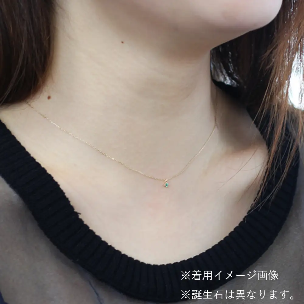 K10イエローゴールド 天然石ネックレス【12月誕生石タンザナイト】上品な華奢見え4本たてづめ 長さ40cm K10-05-12 / 金 ゴールド ジュエリー アクセサリー ギフト プレゼント レディース シンプル 定番 ネックレス