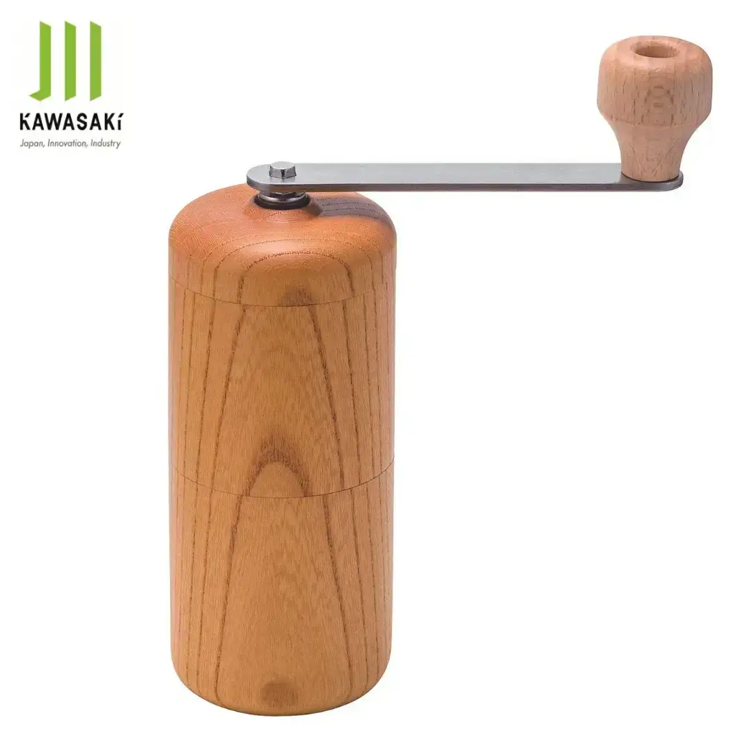 [限定100個] 欅を使ったコーヒーミル 木目 セラミック刃 手動 コンパクト ソロキャンプ 燕三条製 コーヒーミル