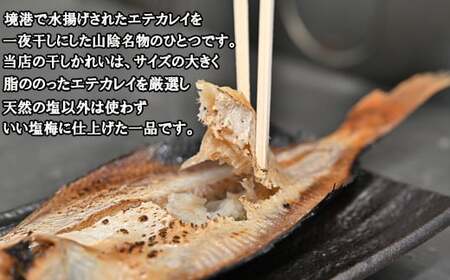 境港産一夜干しかれい（8枚）【一夜干し いちやぼし かれい カレイ エテカレイ 干物 干もの ひもの 乾物 境港 ご当地 ギフト プレゼント ご自宅用 鳥取 日吉津村】