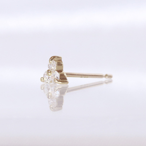 K10 0.12ct フラワーピアス  山梨 ゴールド ピアス ダイヤモンド K10 イエローゴールド ホワイトゴールド ピンクゴールド ダイヤ0.06ct×2 カラット 天然ダイヤモンド ジュエリー アクセサリー 山梨県 甲斐市 BQ-13