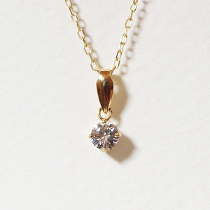 K18 4本爪二段腰 0.16ct ダイヤモンド ネックレス  山梨 ネックレス ゴールド ダイヤモンド ペンダント シンプル K18 イエローゴールド ホワイトゴールド ピンクゴールド ダイヤ0.16ct カラット ジュエリー アクセサリー 山梨県 甲斐市 BQ-16