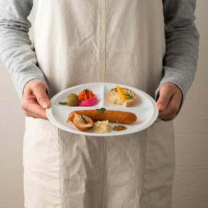 【美濃焼】 ランチプレート titto 丸 白 2枚セット 瑞浪市 / JS企画 / 小田陶器 食器 プレート 仕切り皿 おしゃれ [AZAZ013]