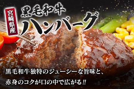 宮崎県産黒毛和牛100％＆県産豚100％ハンバーグセット 合計1.7kg【B611】