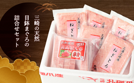 三崎 の 天然まぐろ 赤身 800g・ ねぎとろ 100g 5パック（500g）セット M024-002 冷凍 マグロ