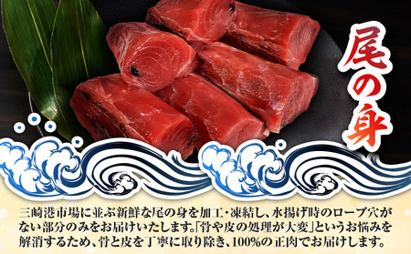 目鉢鮪 「 尾の身 」（  皮 ・ 骨なし  ） M081-003 冷凍 マグロ