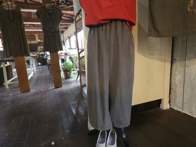 36-2 川根茶染　サルエルパンツ