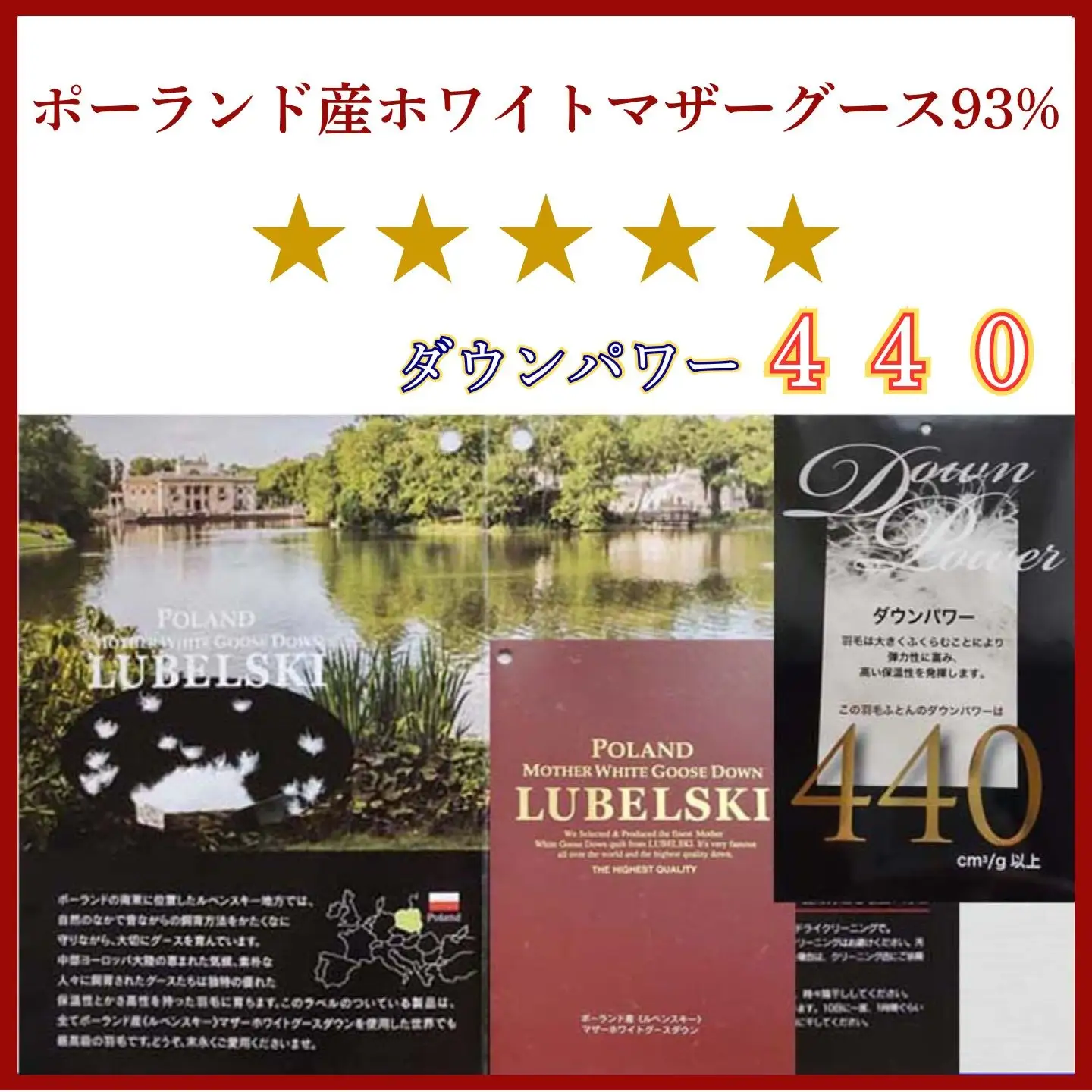 訳あり 羽毛布団【ポーランド産マザーグース９３％】【ダウンパワー４４０】羽毛掛け布団 CK433