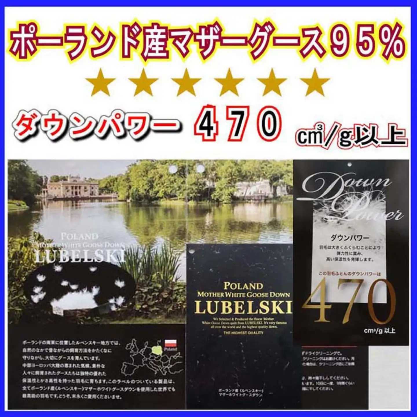 【羽毛布団】 シングル ポーランド産マザーグース95％【二層ＳＰ】 ダウンパワー470 掛け布団 CK441