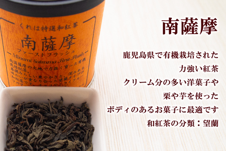 和紅茶の産地応援！人気の和紅茶リーフセット（4缶）：B150-048