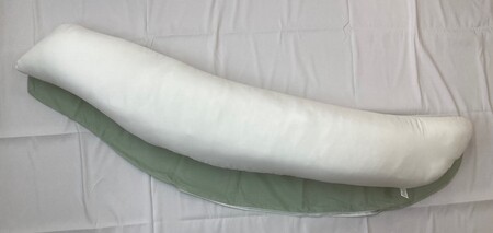 バナナ型 抱き枕 1個 特大160cm 綿100%の専用カバー (ファスナー式) グリーン 2枚付 [3577]