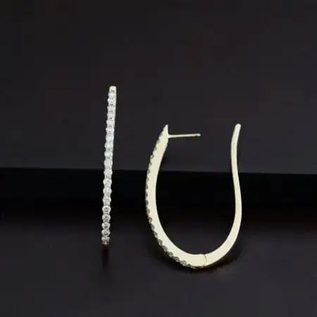 K18ダイヤモンドフープピアス【ダイヤ0.50×0.50ct】【配送不可地域：沖縄県】【1405861】