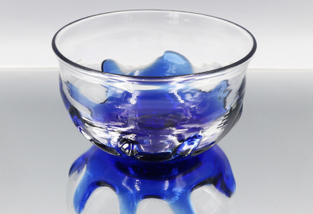 【SUKI GLASS STUDIO】 ガラス工芸品『波のボウル』小サイズ１個　[0012-0021]